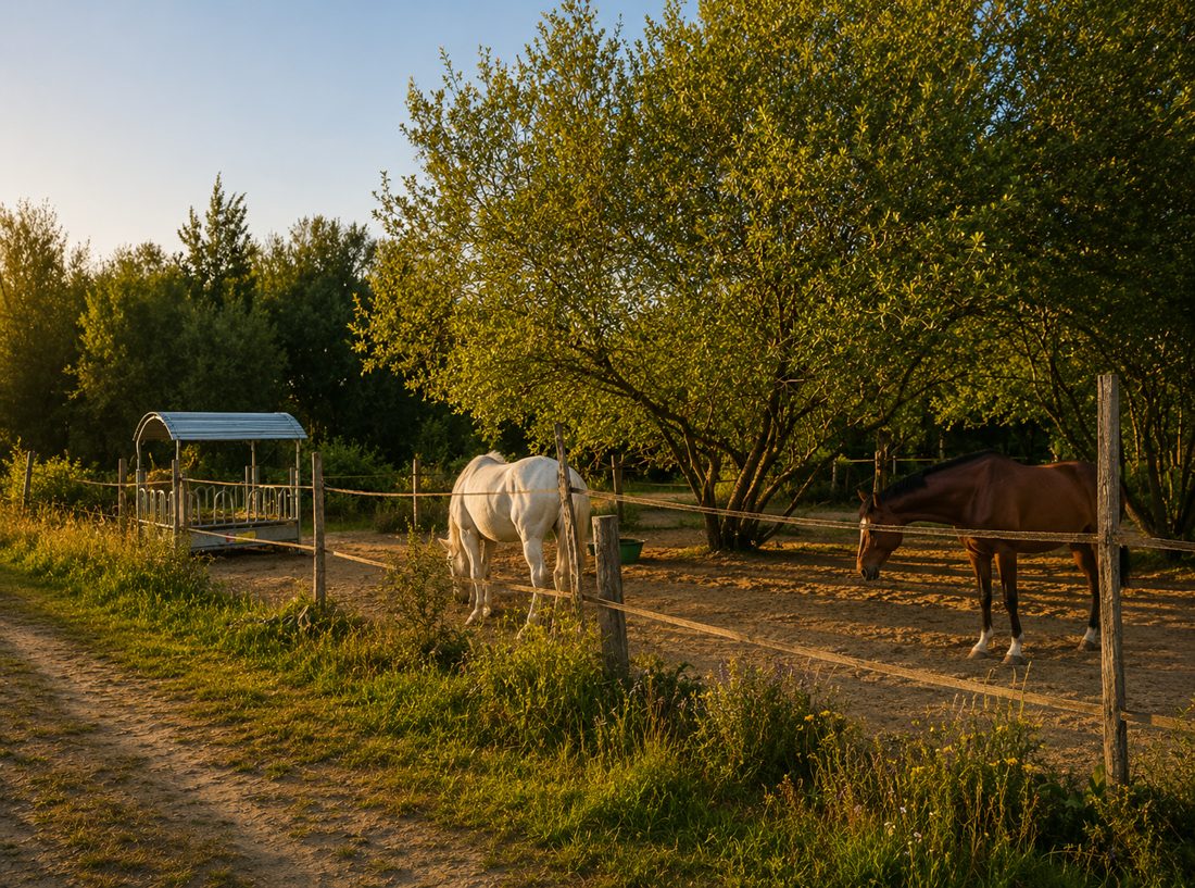 Chevaux au pré